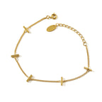 Minimalist Gold Multi-Bar Chain Bracelet