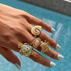 Ocean Dream Open Ring | Waterproof 18K Gold