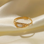 Vintage Adjustable Open Ring | Waterproof 18K Gold