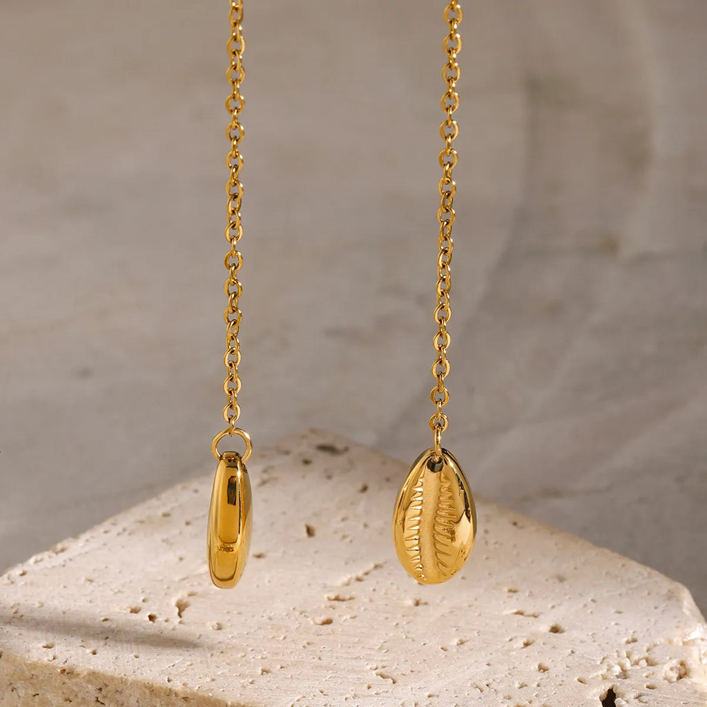 Waterproof Teardrop Oval Medallion Pendant Necklace