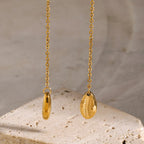 Waterproof Teardrop Oval Medallion Pendant Necklace