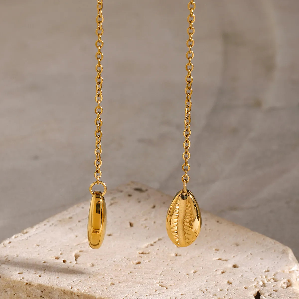 Waterproof Teardrop Oval Medallion Pendant Necklace