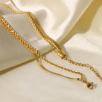 Everyday Layered Chain Necklace | Waterproof 18K Gold