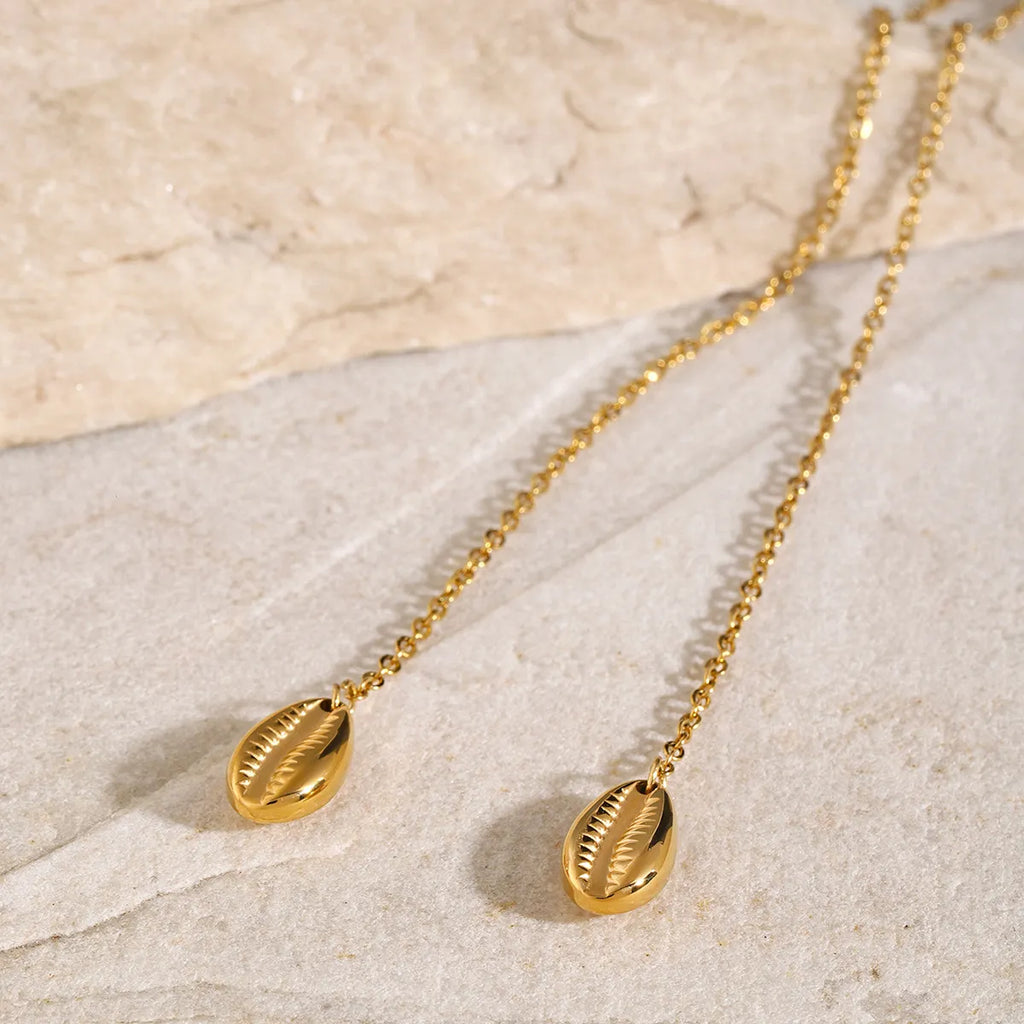 Waterproof Teardrop Oval Medallion Pendant Necklace