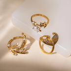 Ocean Adjustable Ring Set – Waterproof Stainless Steel