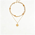 Waterproof Sun Necklace & Earring Set