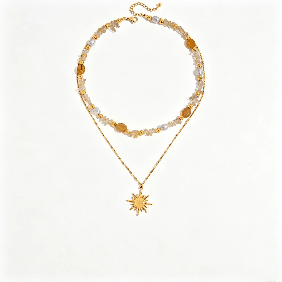 Waterproof Sun Necklace & Earring Set