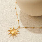 Waterproof Sun Necklace & Earring Set