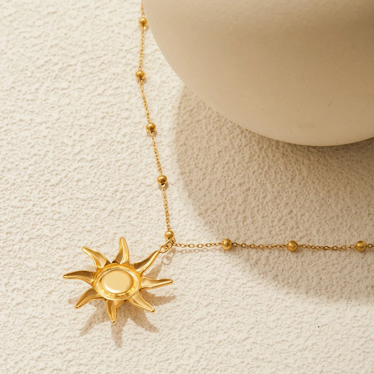 Waterproof Sun Necklace & Earring Set