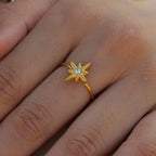 Minimalist Star Open Ring | Waterproof 18K Gold