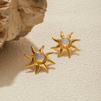 Waterproof Sun Necklace & Earring Set