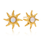 Waterproof Sun Necklace & Earring Set