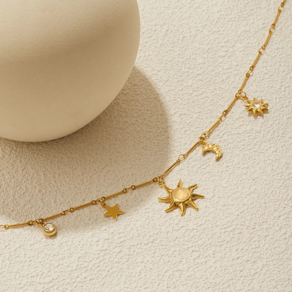Waterproof Sun Necklace & Earring Set