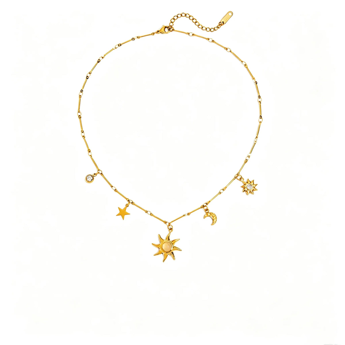 Waterproof Sun Necklace & Earring Set