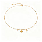 Ocean Charm Satellite Necklace | Waterproof 18K Gold