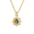 Sun & Moon Zirconia Jewelry Set – Waterproof 18K Gold