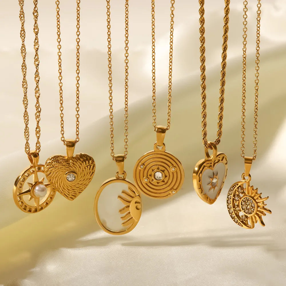 Celestial Medallion Necklace | Waterproof 18K Gold