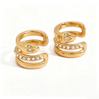 Waterproof Pavé Zircon Ear Stud & Ear Cuff