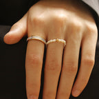 Minimalist Natural Mother of Pearl Ring