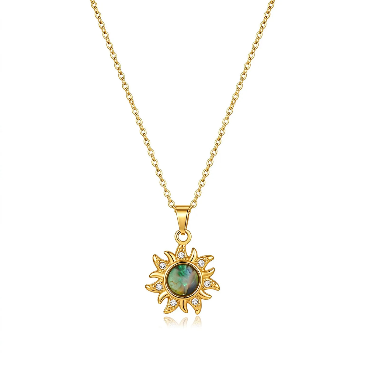 Waterproof Shell Celestial Pendant Necklace