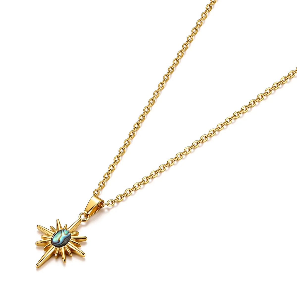 Waterproof Shell Celestial Pendant Necklace