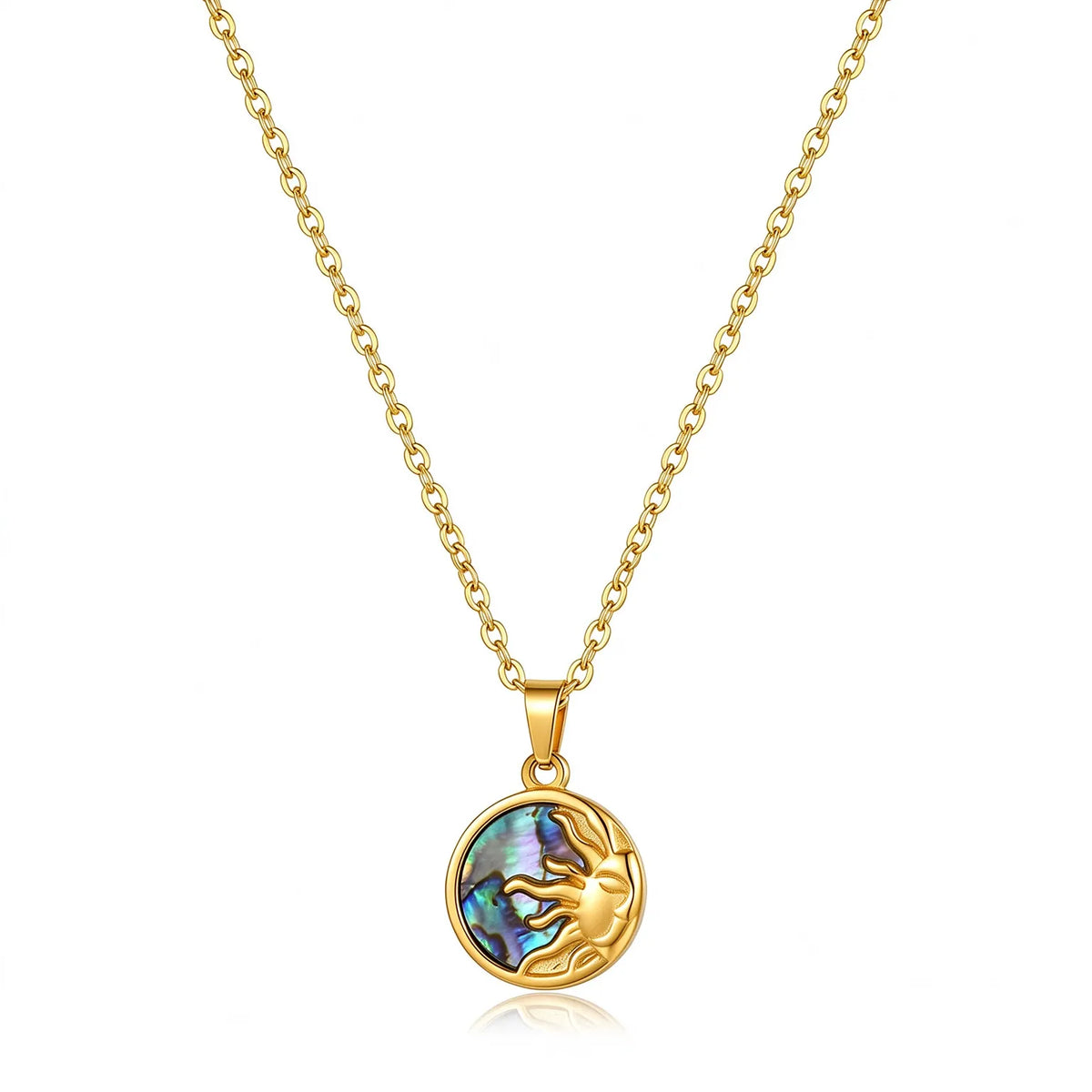 Waterproof Shell Celestial Pendant Necklace
