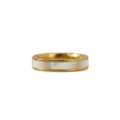 Minimalist Natural Mother of Pearl Ring