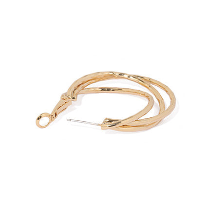 Elegant Multi-Layer Gold Hoop Earrings