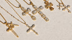 Waterproof Cross Pave CZ Pendant Necklace