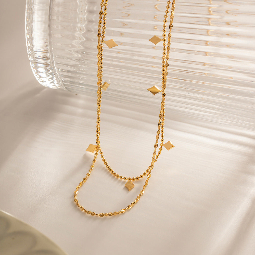 Waterproof Minimalist Double-Layer Necklace