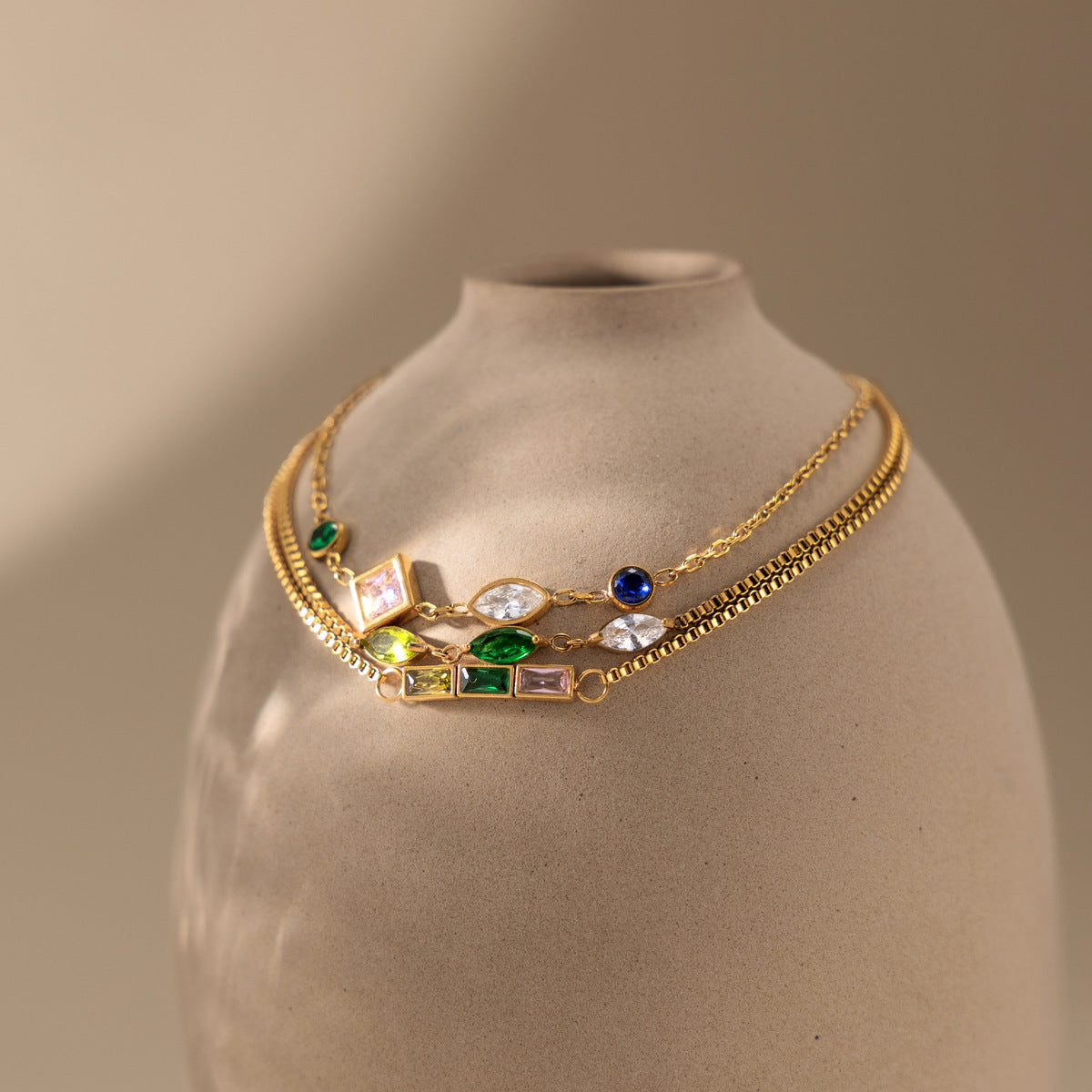 Chic Waterproof Colorful Crystal Bracelet
