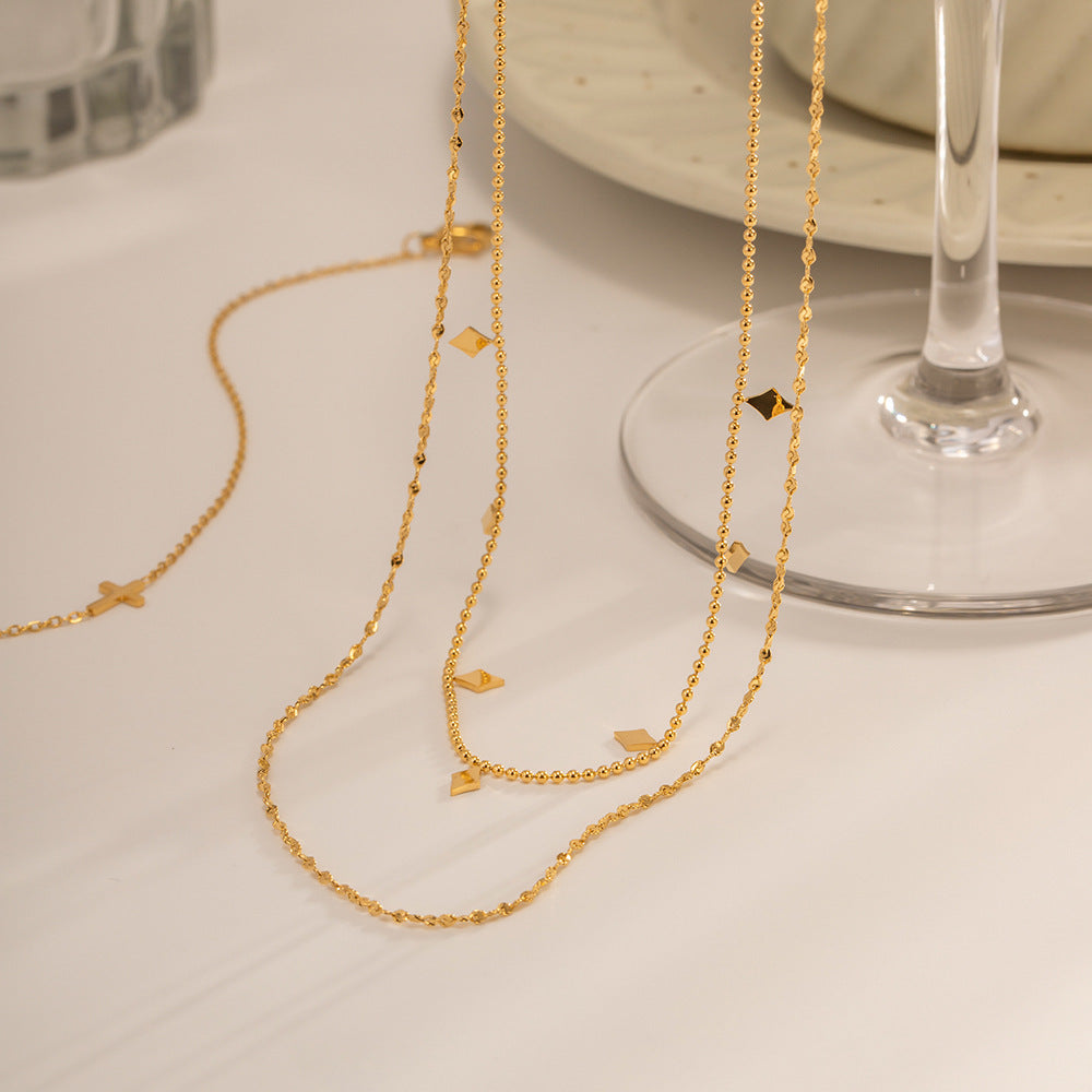 Waterproof Minimalist Double-Layer Necklace
