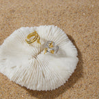 Waterproof Celestial Starburst Multi-Layer Zirconia Open Ring