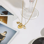 Waterproof "MOM" Heart Charm Necklace
