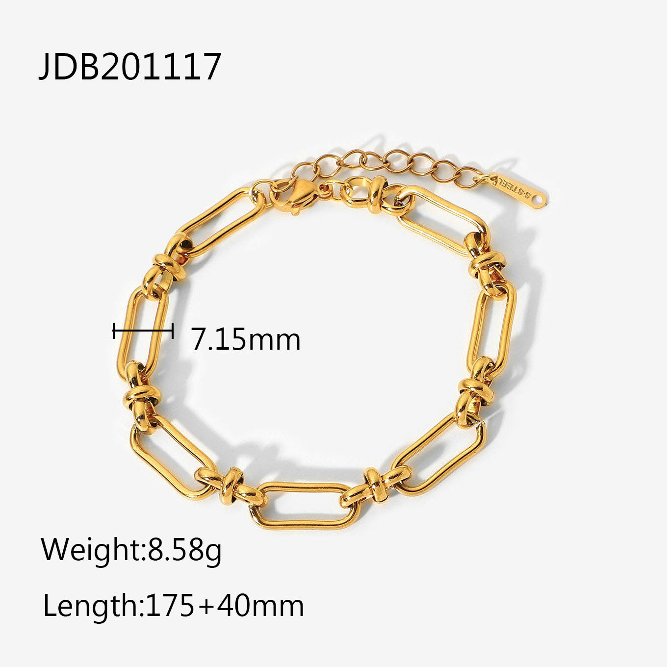 Waterproof 18K Gold Plated Ribbed Texture Open Cuff Bangle Bracelet