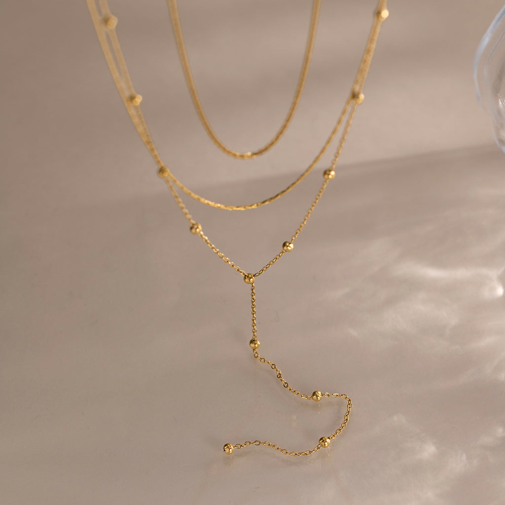 Waterproof Triple Layer Layered Necklace