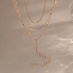 Waterproof Triple Layer Layered Necklace