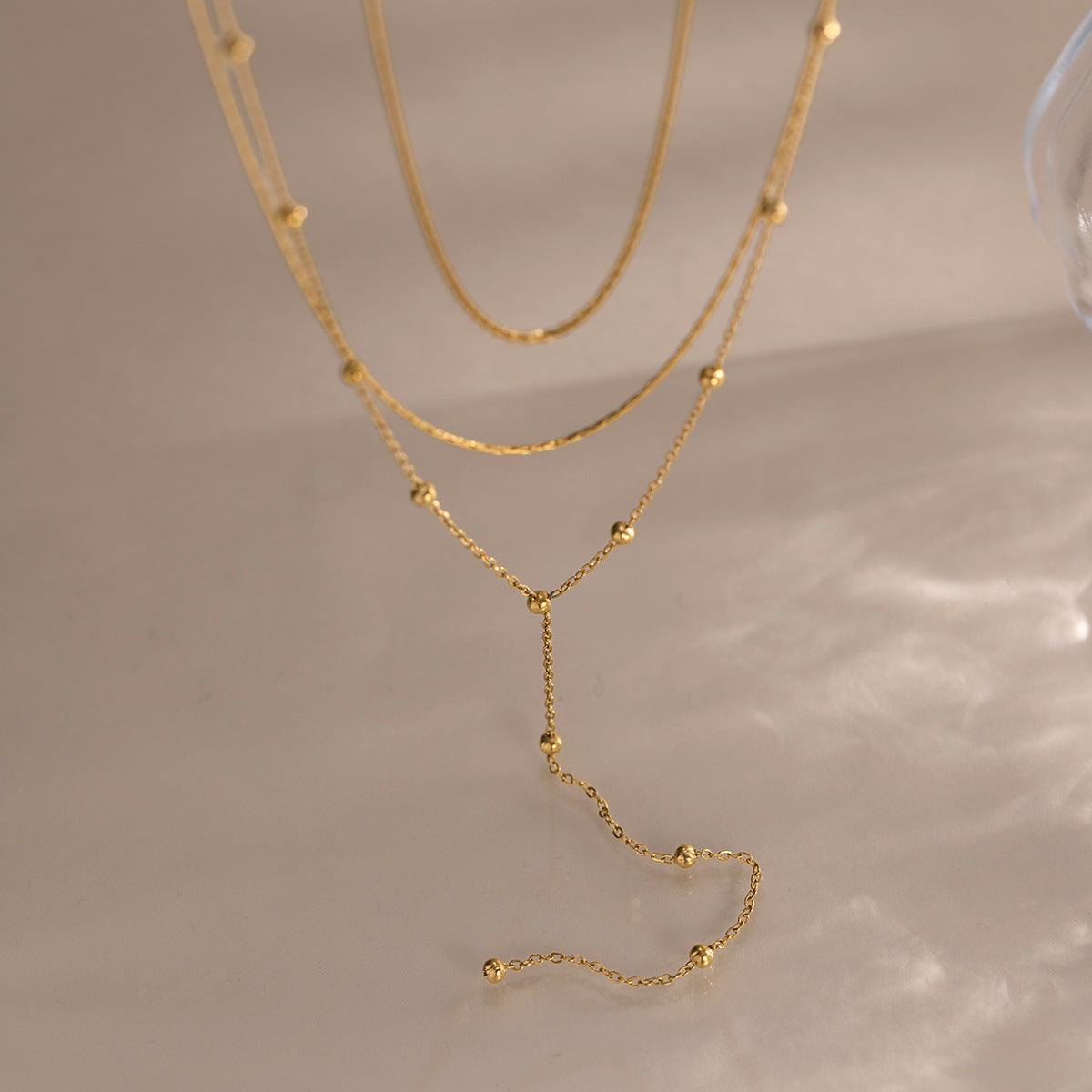 Waterproof Triple Layer Layered Necklace