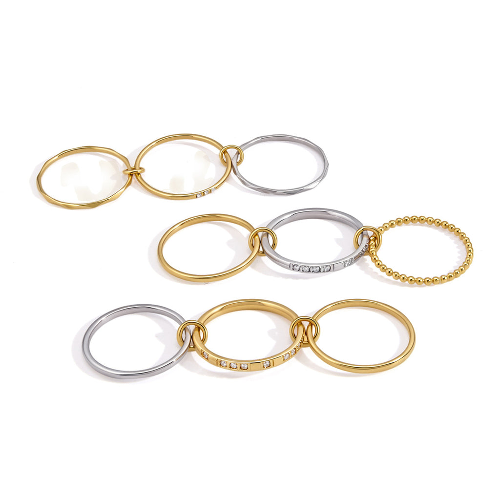 Waterproof 3-in-1 Interlocking Multi-Link Ring