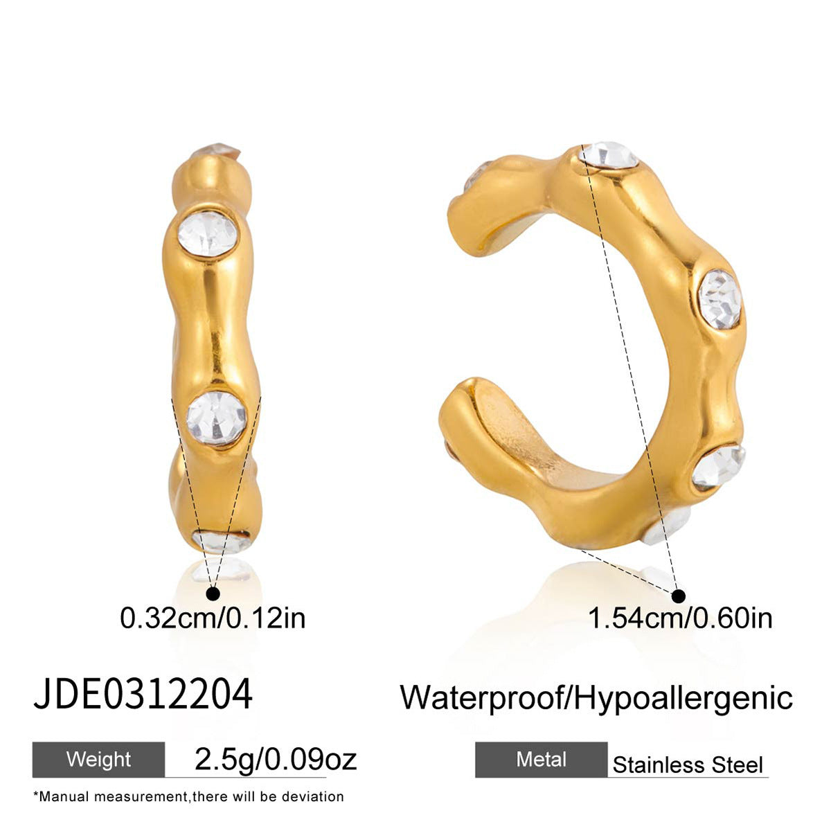 Waterproof Non-Piercing Ear Cuff Collection