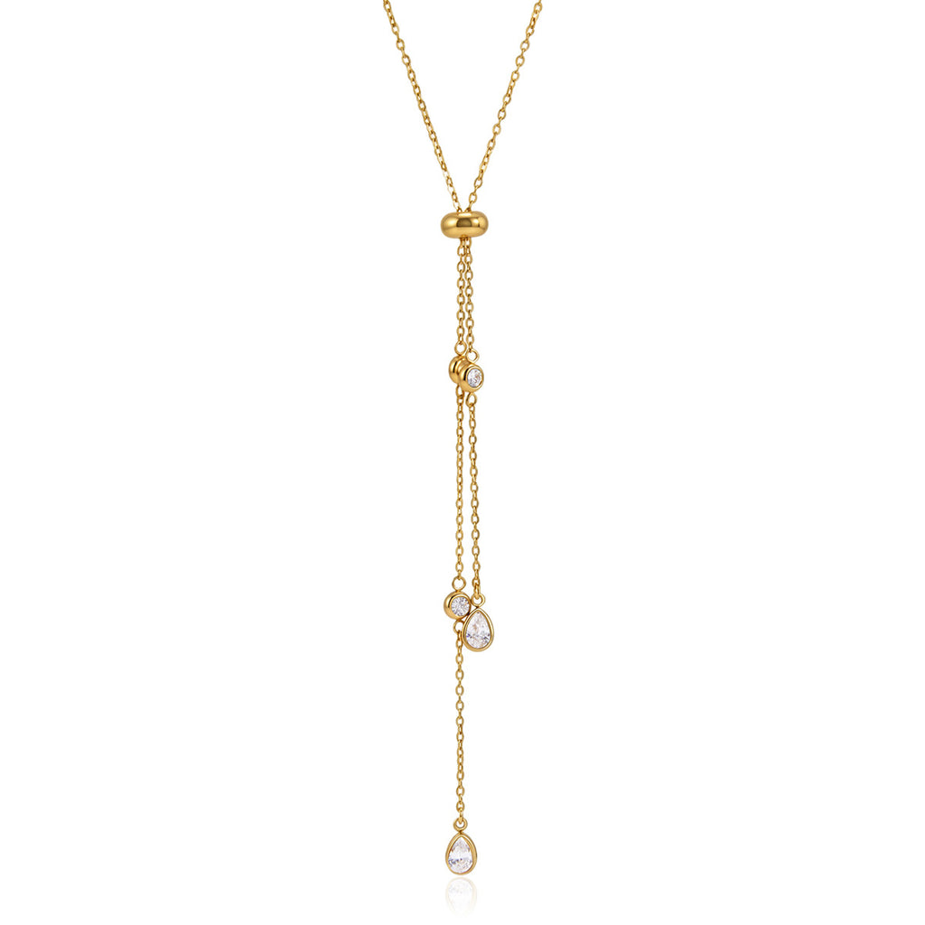 Waterproof Stainless Steel Adjustable Lariat Y-Necklace