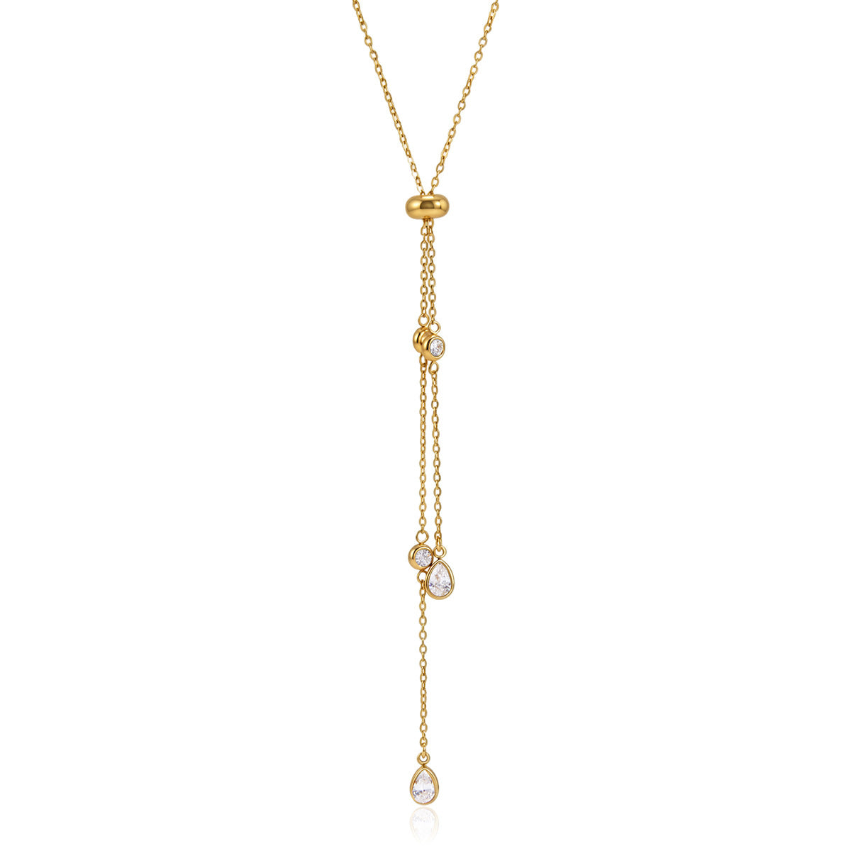 Waterproof Stainless Steel Adjustable Lariat Y-Necklace