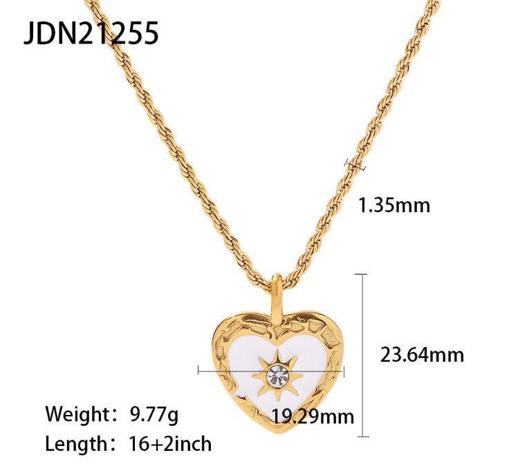 Waterproof Celestial Medallion Necklace | Vintage Gold Steel