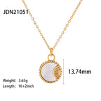 Waterproof Celestial Medallion Necklace | Vintage Gold Steel