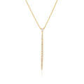 Waterproof CZ Pave Y-Shaped Lariat Necklace