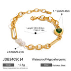 Waterproof 18K Gold Ocean Starfish & Zirconia Charm Bracelet