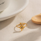 Waterproof Minimalist Star Open Ring