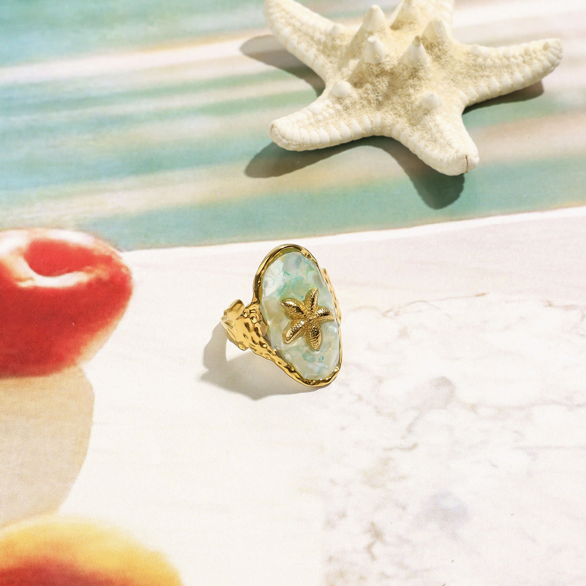 Ocean Breeze Adjustable Starfish Ring