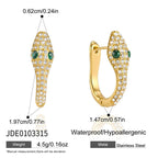 Bold Snake Hoop & Sparkling Ear Cuff Collection | Waterproof Stainless Steel