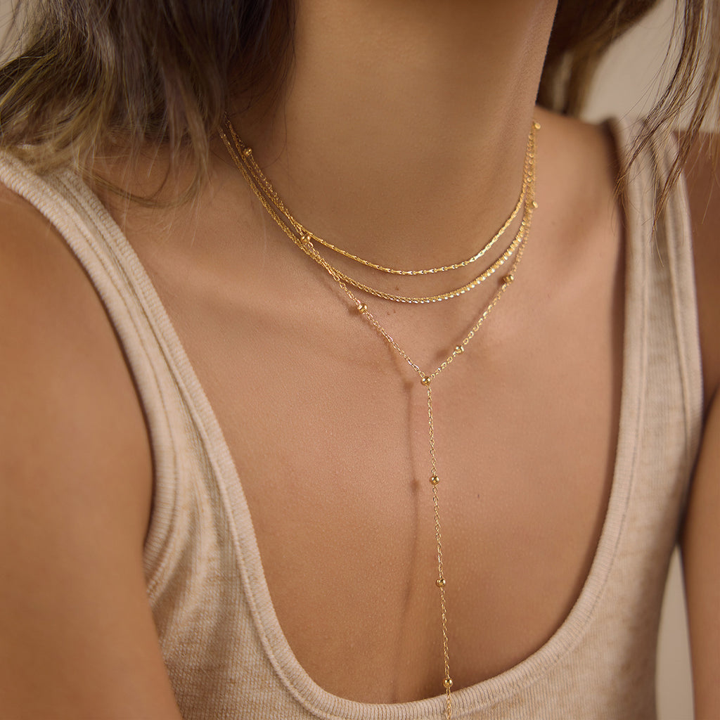 Waterproof Triple Layer Layered Necklace
